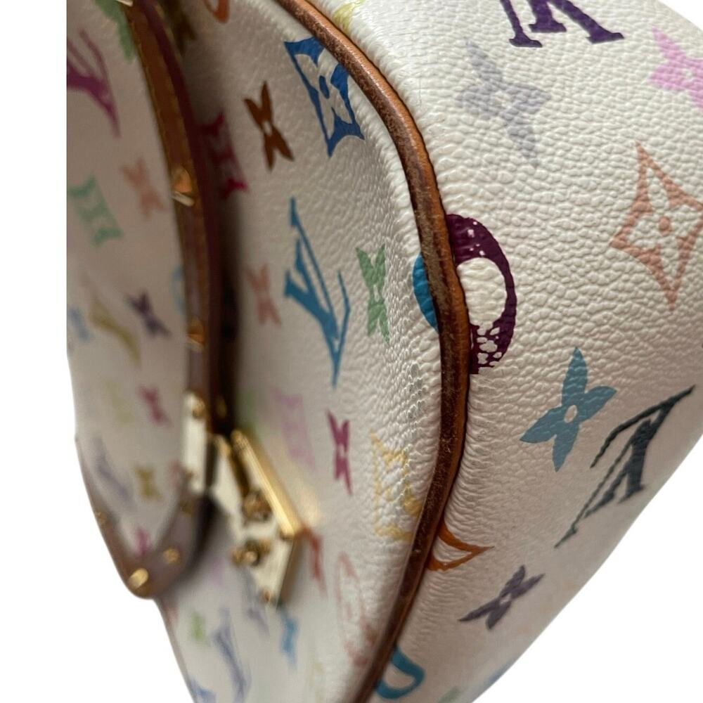 Louis Vuitton Murakami White Multicolor Monogram Sologne Shoulder Bag - Picture 7 of 16